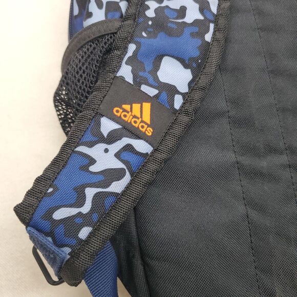 Adidas Blue & Orange Camo Backpack 18″ × 11.5″ × 6″ Street School Bag - Picture 6 of 6